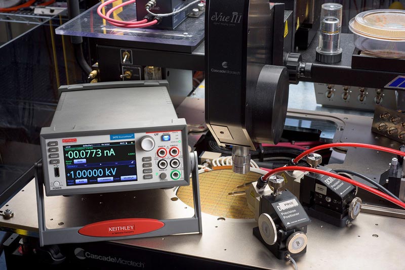 sourcemeasure unit at a wafer probe station