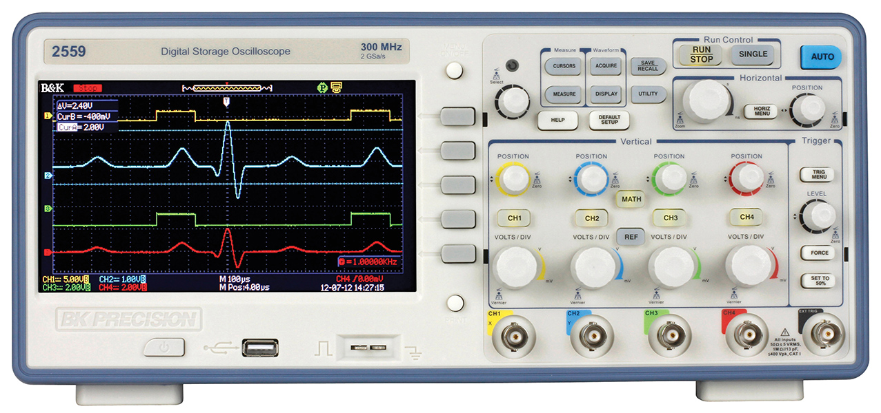 BK Precision 2555 - Osciloscopio digital de banco 4 canales