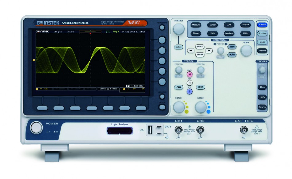 GW Instek MSO-2202EA - Osciloscopio digital de señales mixtas 200MHz, 2  Canales analógicos y Generador de