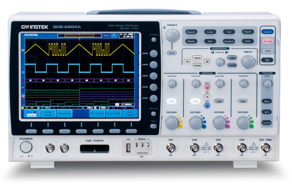 GW Instek GDS-2104A - Osciloscopio digital de banco 100 MHz