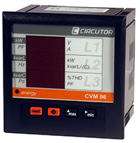 Circutor M51241 - Medidor de potencia 230V para panel; CVM 96-ITF-ETHERNET C2-TCP