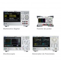 RIGOL RIG4-1 - Paquete de Innovación Electrónica (Fuente, Osciloscopio, Multímetro y Generador de Funciones)